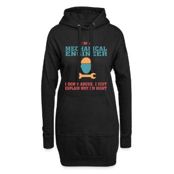 Drôle de citation en génie mécanique pour mécanique - Sweat-shirt à capuche long Femme - noir - Devant