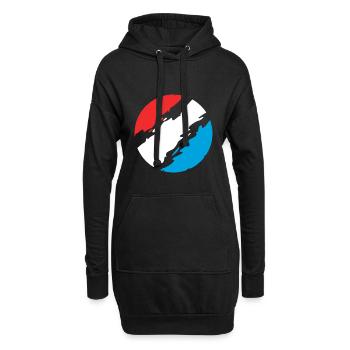 Luxembourg Couleurs drapeau drapeau - Sweat-shirt à capuche long Femme - noir - Devant