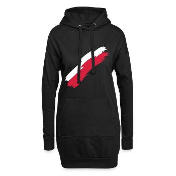 Polen - Hoodie-Kleid - Schwarz - Vorne