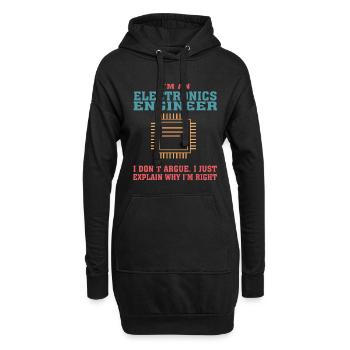 Drôle de devis d’ingénierie électronique pour l’électronique - Sweat-shirt à capuche long Femme - noir - Devant