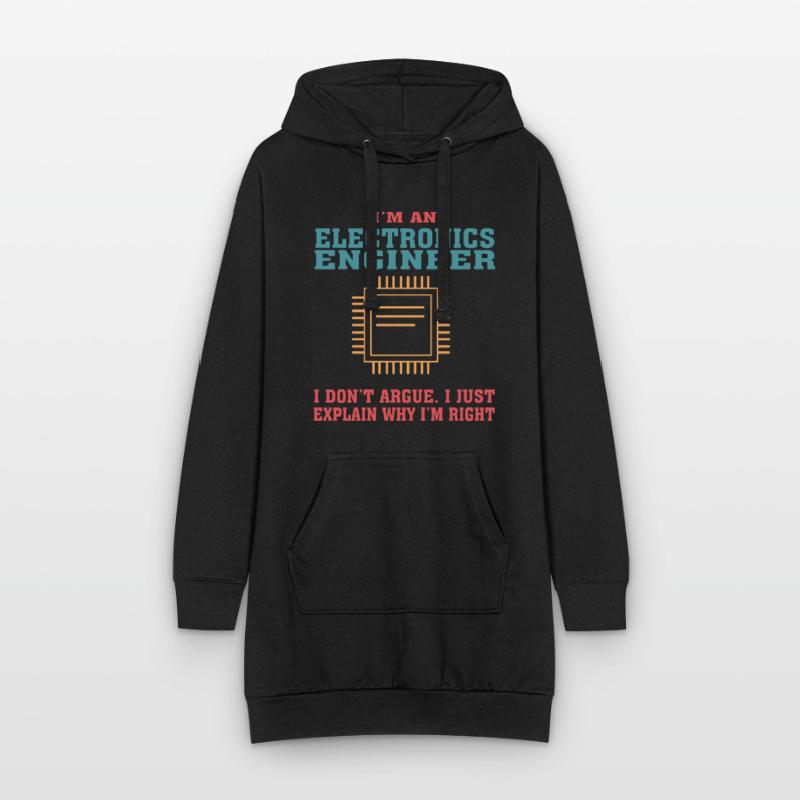 Funny Electronics Engineering Quote for Electronic Hoodie Dress
