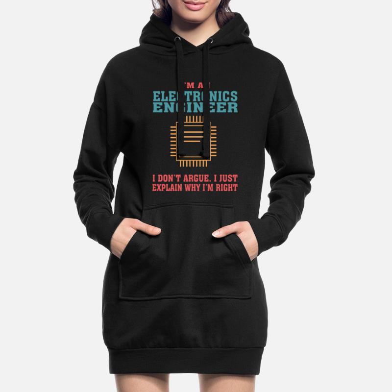Funny Electronics Engineering Quote for Electronic Hoodie Dress