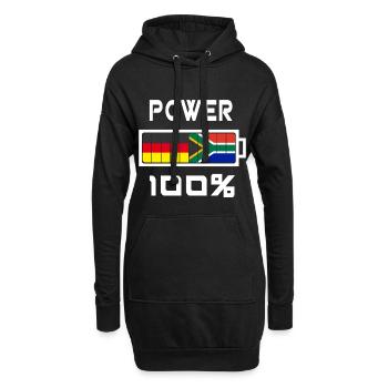 L’Allemagne et l’Afrique du Sud Power 100% - Sweat-shirt à capuche long Femme - noir - Devant