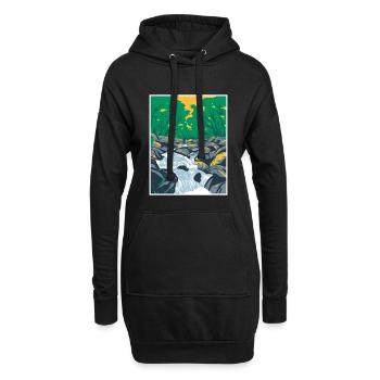 Becky Falls auf Dartmoor WPA Poster Art Deco - Hoodie-Kleid - Schwarz - Vorne