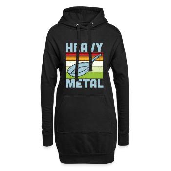 Citation de cuisson Heavy Metal Fer Poêle à frire Cook - Sweat-shirt à capuche long Femme - noir - Devant