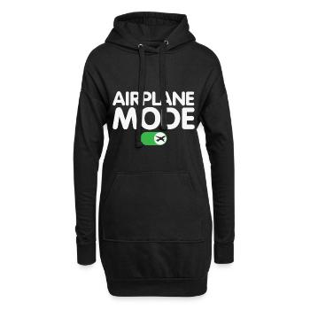 Mode avion sur la conception amusante du pilote - Sweat-shirt à capuche long Femme - noir - Devant