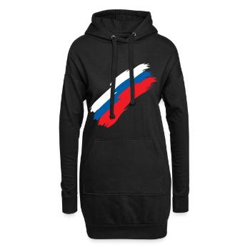 Slowenien - Hoodie-Kleid - Schwarz - Vorne