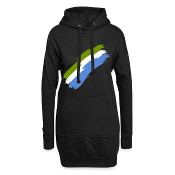 Sierra Leone - Hoodie-Kleid - Schwarz - Vorne