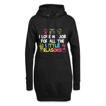 Lehrer lieben meinen Job aus kleinen Gründen - Hoodie-Kleid - Schwarz - Vorne