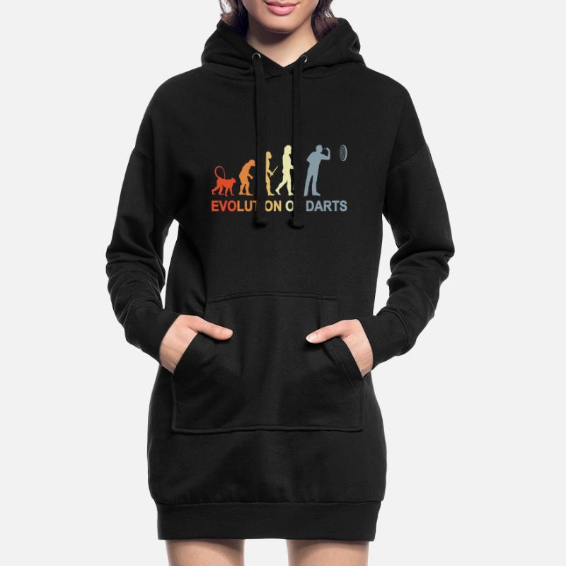 Évolution des fléchettes vintage Sweat-shirt à capuche long Femme