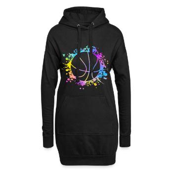 Basketball Paint Splatters colorful - Hoodie Dress - black - Front