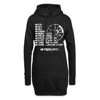 No Problems - Hoodie-Kleid - Schwarz - Vorne