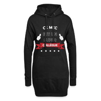 Ce mec est un super collègue - Sweat-shirt à capuche long Femme - noir - Devant