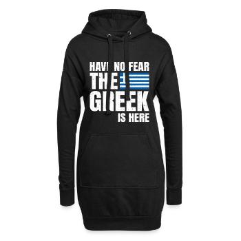 N’ayez pas peur que les Grecs soient ici Les Grecs - Sweat-shirt à capuche long Femme - noir - Devant