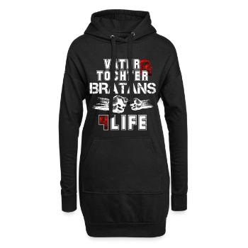 Vater und Tochter Bratans fürs Leben Geschenk - Hoodie-Kleid - Schwarz - Vorne