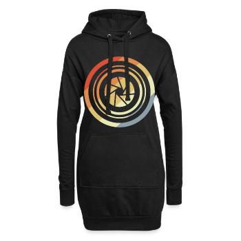 Ouverture de la caméra - Sweat-shirt à capuche long Femme - noir - Devant
