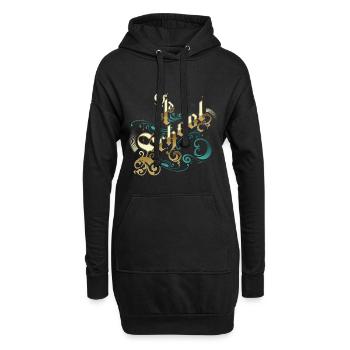Alte Schule - Hoodie-Kleid - Schwarz - Vorne