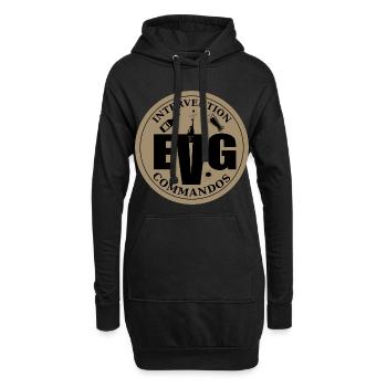 EVG - Sweat-shirt à capuche long Femme - noir - Devant