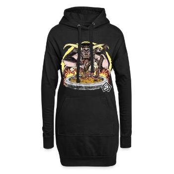 Koch, Köchin,Chefkoch, Suppentopf, Hölle - Hoodie-Kleid - Schwarz - Vorne