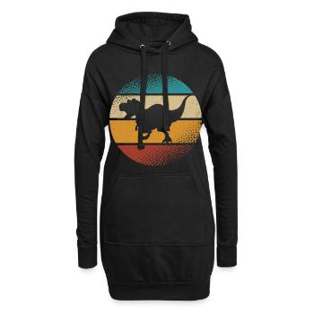 T-Rex - Sweat-shirt à capuche long Femme - noir - Devant