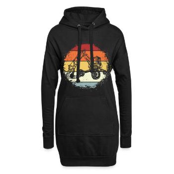 Bagger - Hoodie-Kleid - Schwarz - Vorne