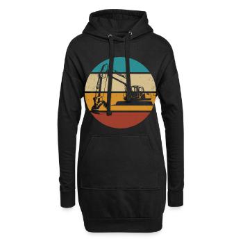 Bagger - Hoodie-Kleid - Schwarz - Vorne
