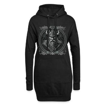 Viking#01 - Sweat-shirt à capuche long Femme - noir - Devant