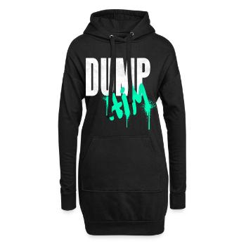 Dump Him Mach Schluss Trennung - Hoodie-Kleid - Schwarz - Vorne