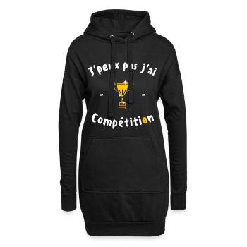 J peux pas j ai Compétition - Sweat-shirt à capuche long Femme - noir - Devant