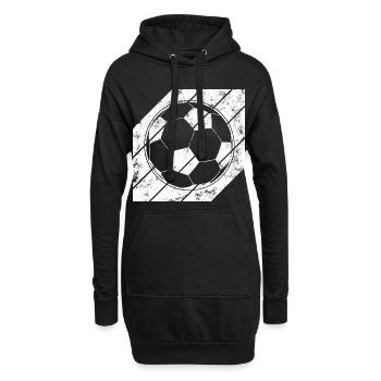 Croquis de football - Sweat-shirt à capuche long Femme - noir - Devant