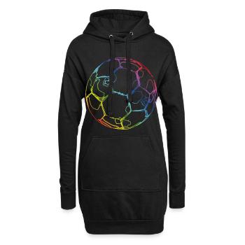 Football - Sweat-shirt à capuche long Femme - noir - Devant