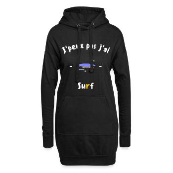 J peux pas j ai Surf - Sweat-shirt à capuche long Femme - noir - Devant