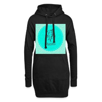 Poissons - Sweat-shirt à capuche long Femme - noir - Devant