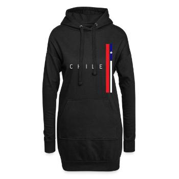 Flagge von Chile - Hoodie-Kleid - Schwarz - Vorne
