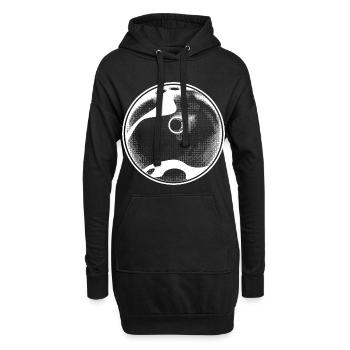 Boule de bowling - Sweat-shirt à capuche long Femme - noir - Devant