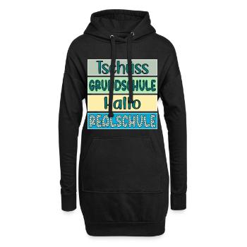 Tschüss Grundschule Hallo Realschule Schulwechsel - Hoodie-Kleid - Schwarz - Vorne