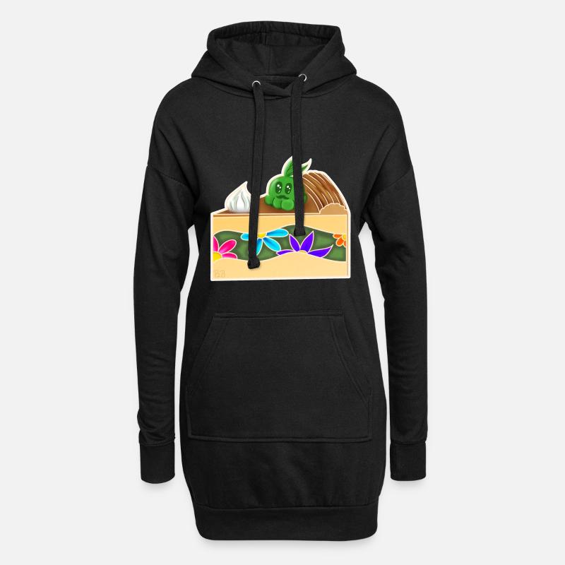 PieceOfCakeGrows! - Hoodie-Kleid - Schwarz