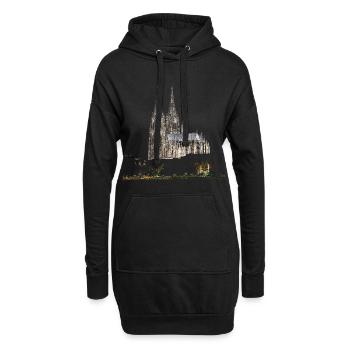 Köln - Hoodie-Kleid - Schwarz - Vorne