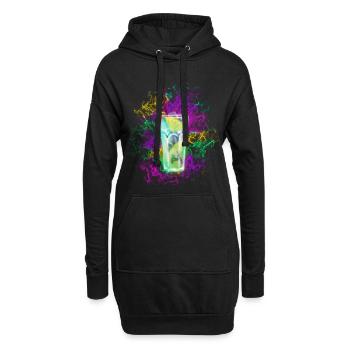 Colorful Summer Cocktail Vibes - Hoodie-Kleid - Schwarz - Vorne