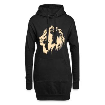 König der Katzen (sand) - Hoodie-Kleid - Schwarz - Vorne