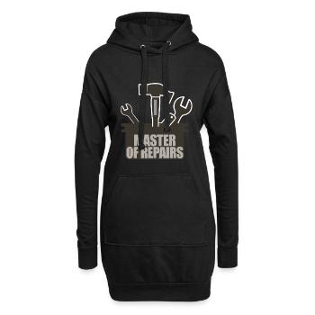 master of repairs - Hoodie-Kleid - Schwarz - Vorne