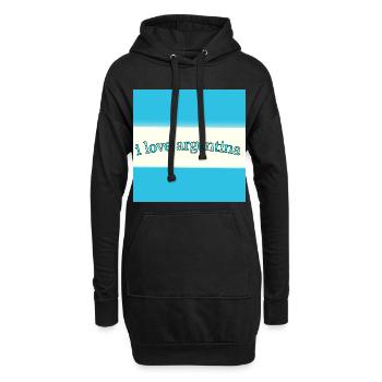 J’aime l’Argentine - Sweat-shirt à capuche long Femme - noir - Devant