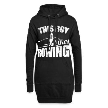 Rowing boy - Hoodie Dress - black - Front