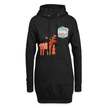 a very merry Christmas - Hoodie Dress - black - Front