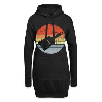 Maler Lackierer Pinsel - Hoodie-Kleid - Schwarz - Vorne