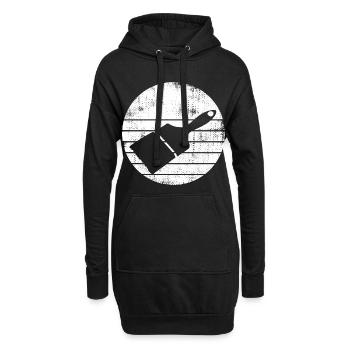 Maler Pinsel Zeichnung - Hoodie-Kleid - Schwarz - Vorne