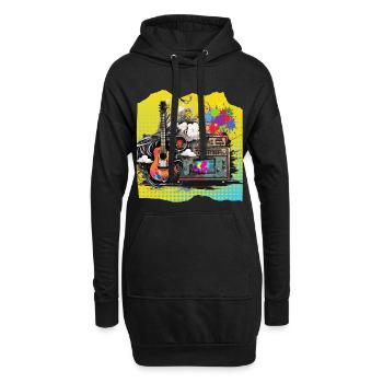 Pop Art Musique Pop - Sweat-shirt à capuche long Femme - noir - Devant