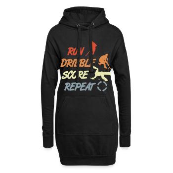 Citation de motivation pour le hockey sur gazon - Sweat-shirt à capuche long Femme - noir - Devant