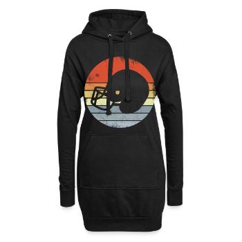 Vintage Football Helm - Hoodie-Kleid - Schwarz - Vorne