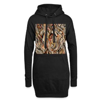 Semblable au bois - Sweat-shirt à capuche long Femme - noir - Devant